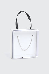 14K White Gold Plated Heart Chain Necklace