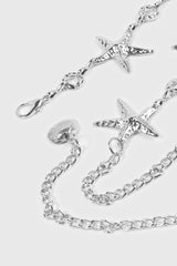 Hammered Metal Starfished Chain Belt