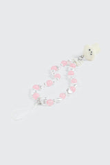 Beaded Phone Charm with Pom Dog