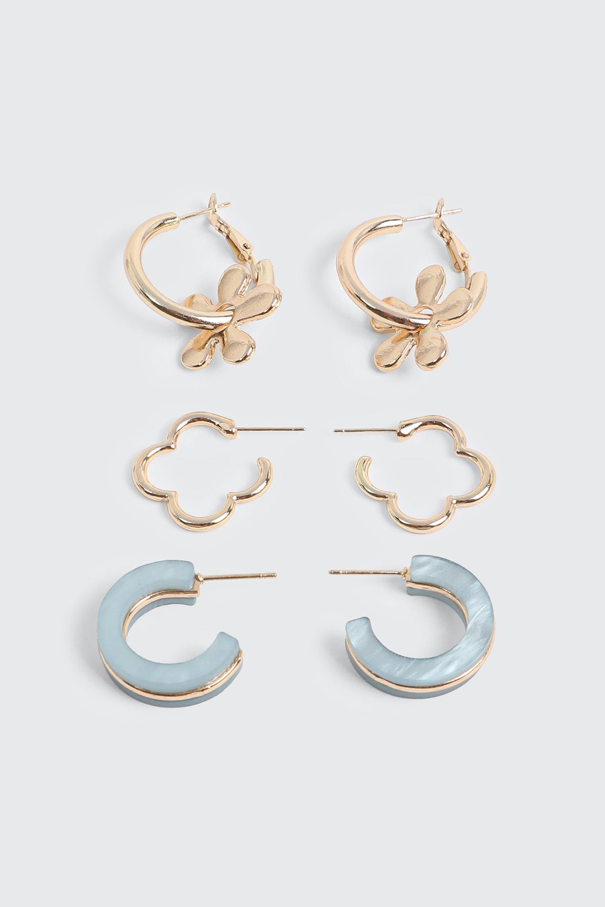 3-Pack Mixed Hoop Earrings