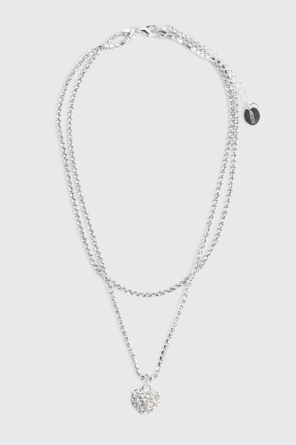 Two row heart Necklace