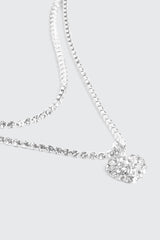 Two row heart Necklace