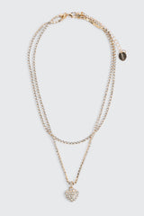 Two row heart Necklace