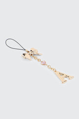 Shiny Letter A Phone Charm with Bow