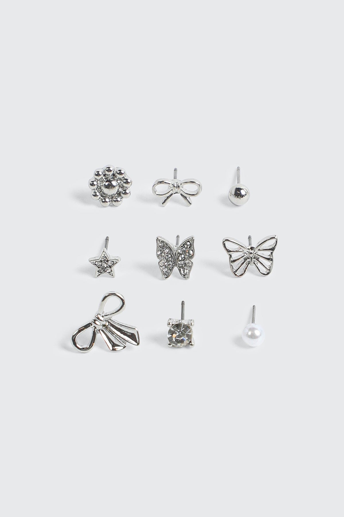 9-Pack Stud Earrings