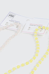 Best Friends Bead and Tulip Charm Necklace
