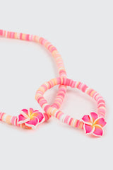 2 Piece Hibiscus Jewelry Set