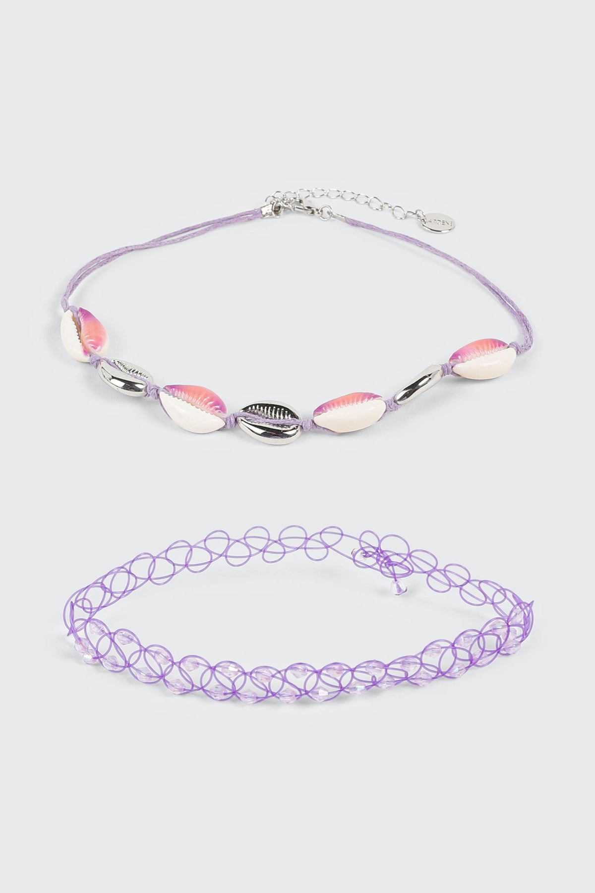 Shell Charm Choker Set