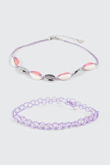 Shell Charm Choker Set