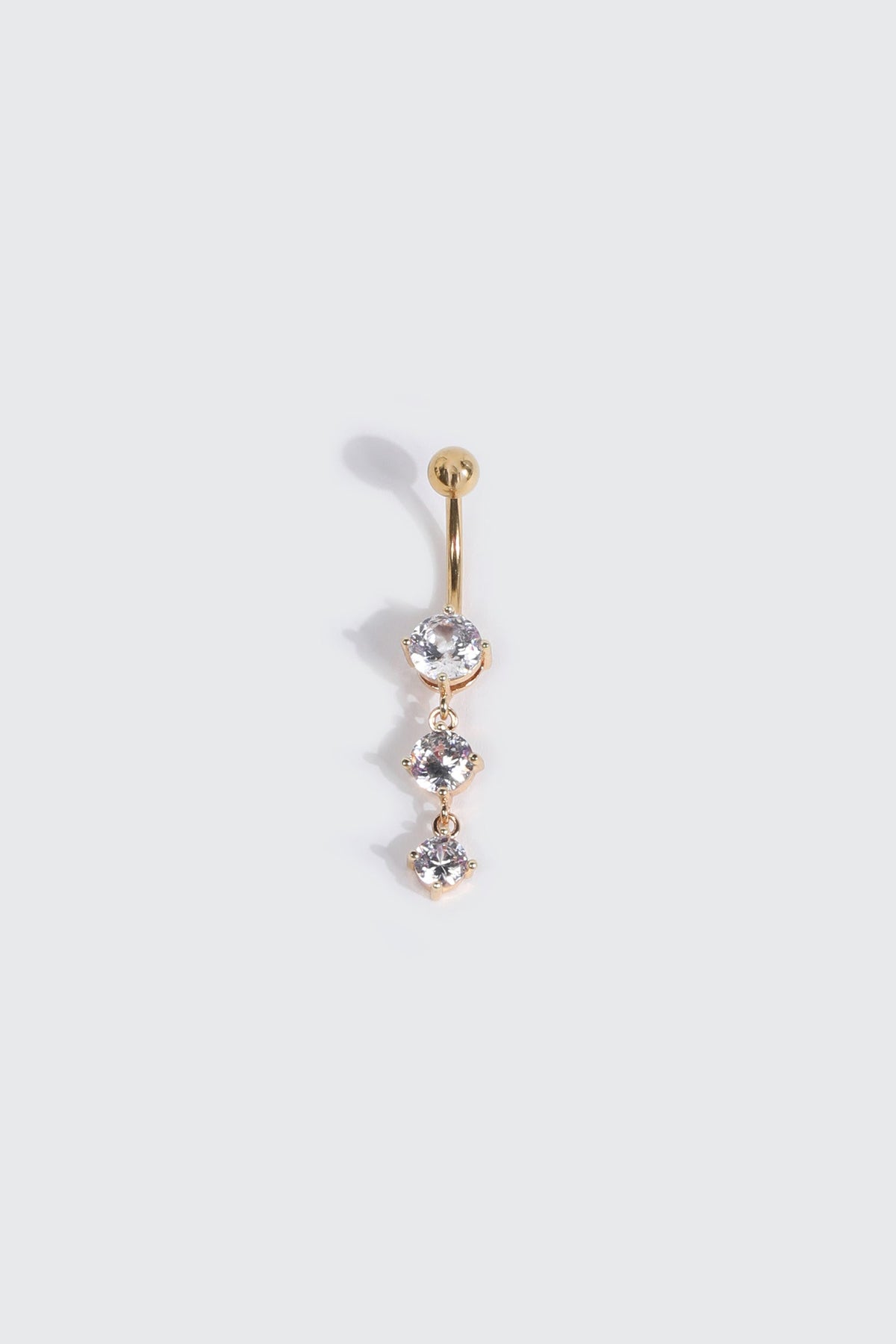 3 Drop Stone Navel Piercing