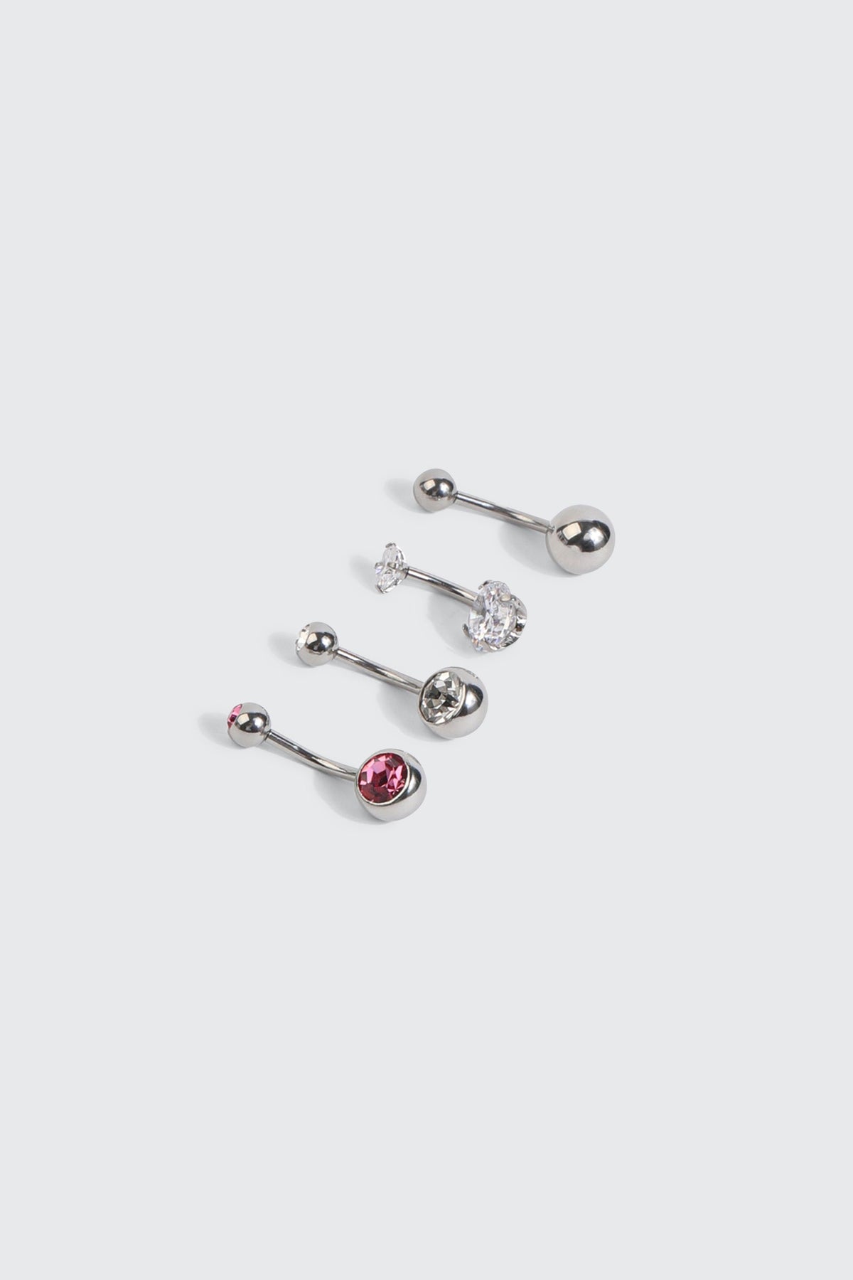 4-Pack Gemstone Navel Piercings