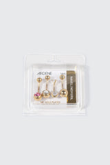 4-Pack 14K Gold Plated Navel Piercing