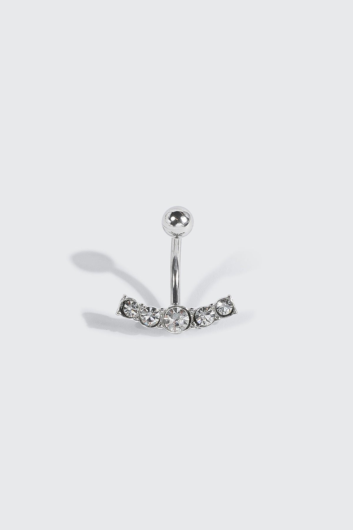 Arched Rhinestone Navel Piercing