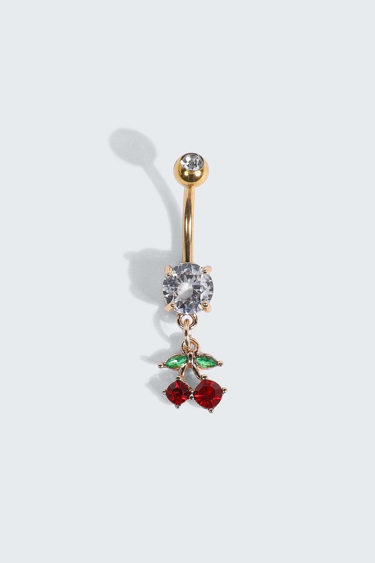14K Gold Plated Cherry Navel Piercing