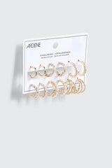 6-Pack Pearl Hoop Earrings