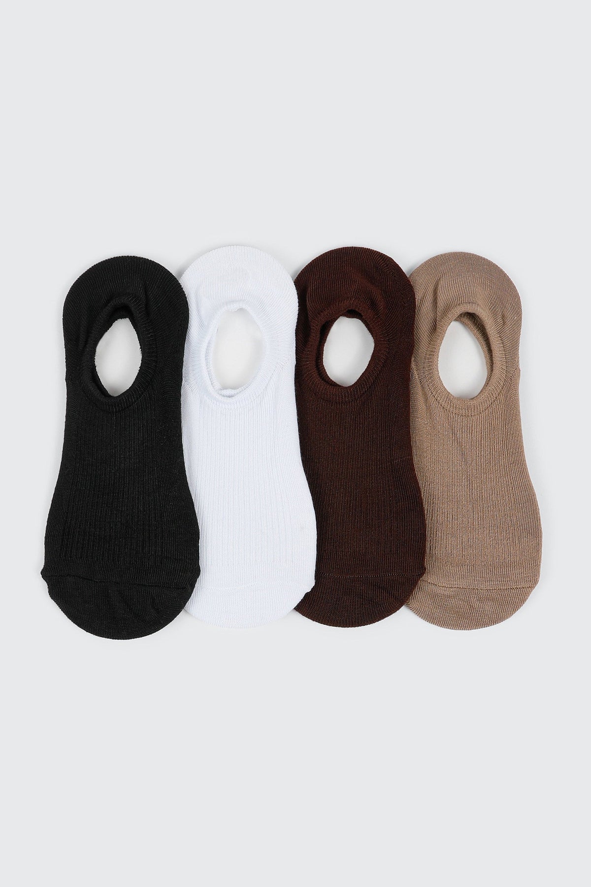 4-Pack Rib No Show Shoe Liners