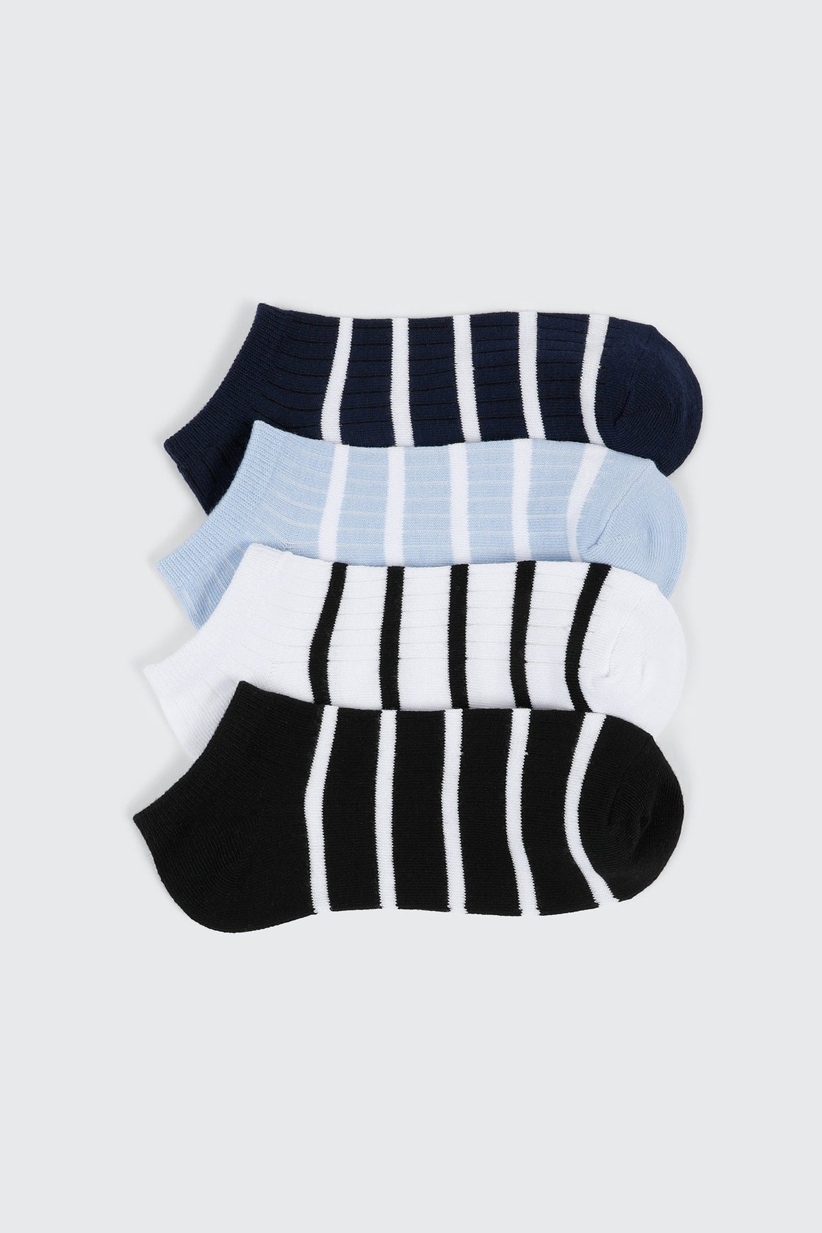 4-Pack Striped Ankle Socks