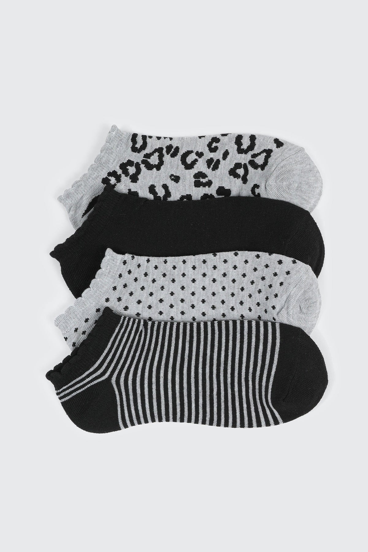 4-Pack Printed Ankle Socks