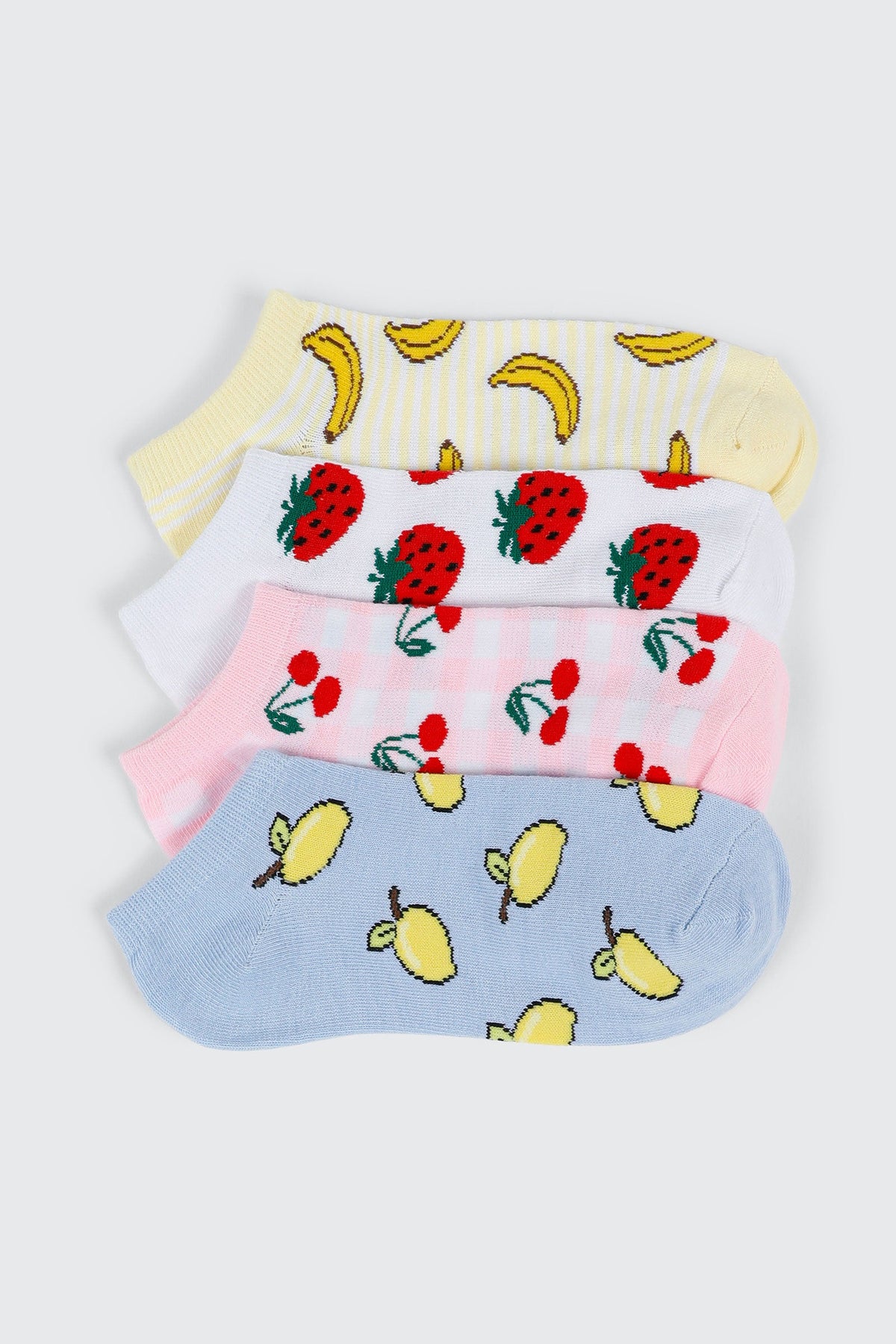 4-Pack Fruit Ankle Socks