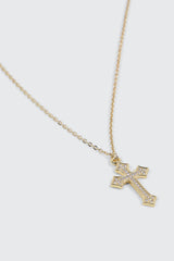 14K Gold Plated Cross Necklace