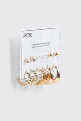 6-Pack Studs & Hoops Earrings Set
