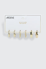 3-Pack 14K Gold Plated Hoops
