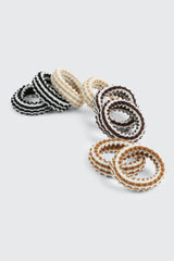 8-Pack Wide Ribbed Hair Ties