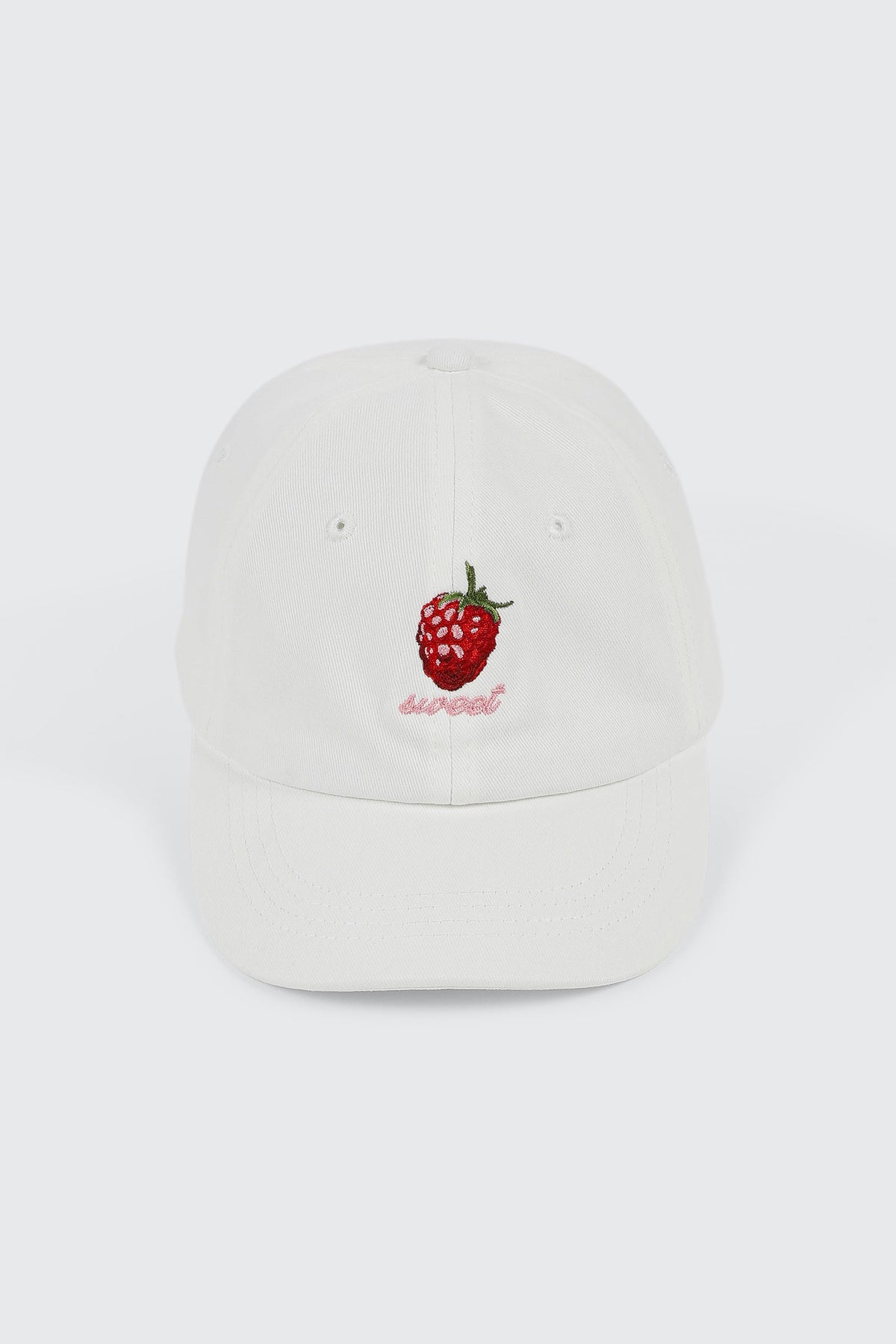 Raspberry Embroidered Cap