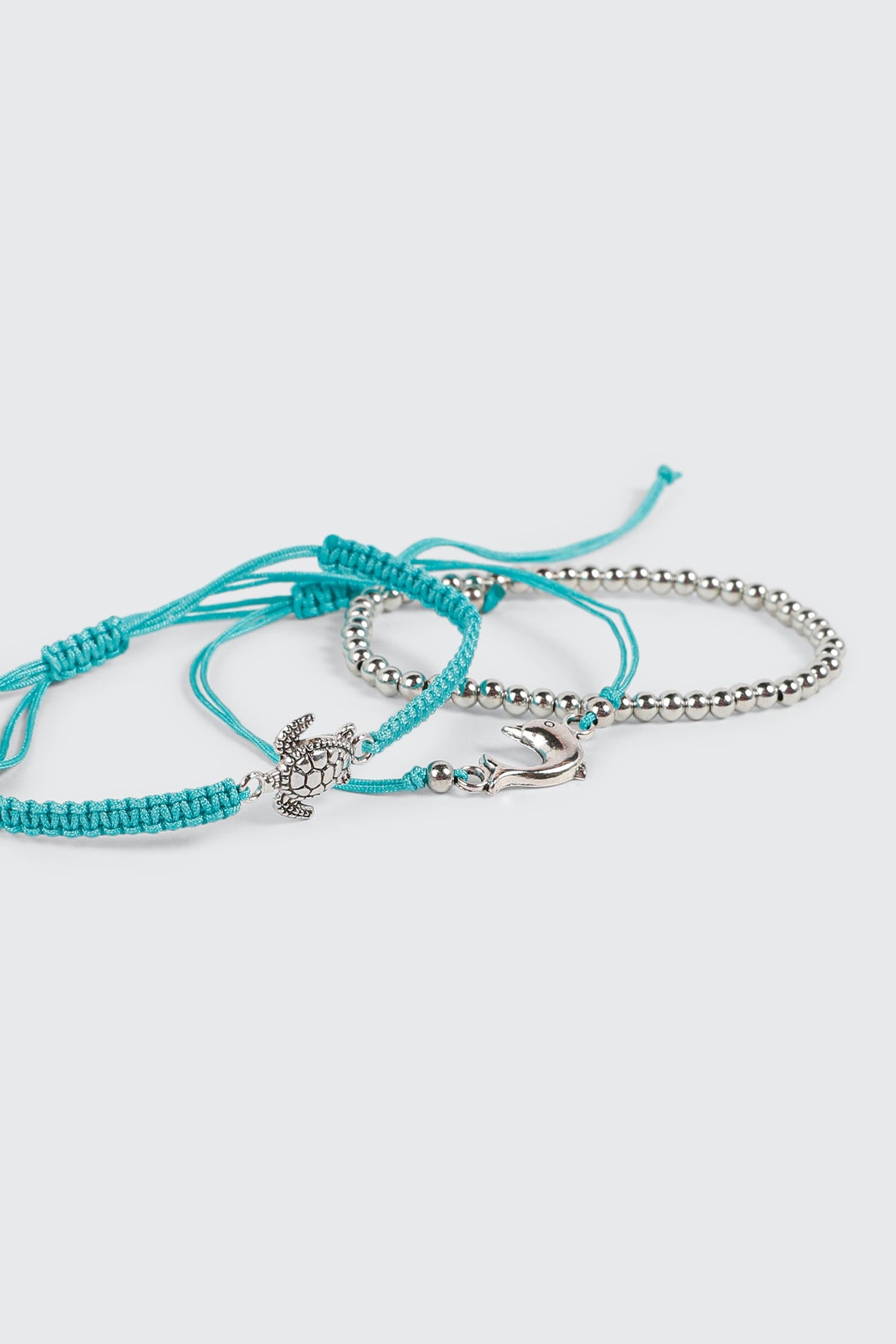 3-Pack Turtle Dolphin Bracelets
