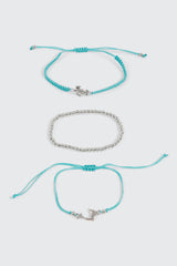3-Pack Turtle Dolphin Bracelets