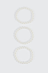 3-Pack Faux Pearl Bracelets