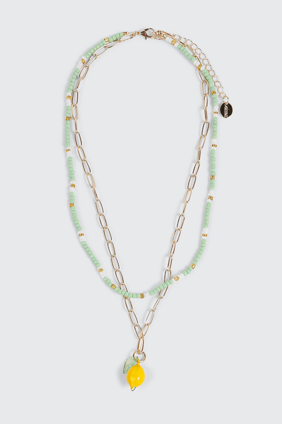 2 Row Lemon Necklace