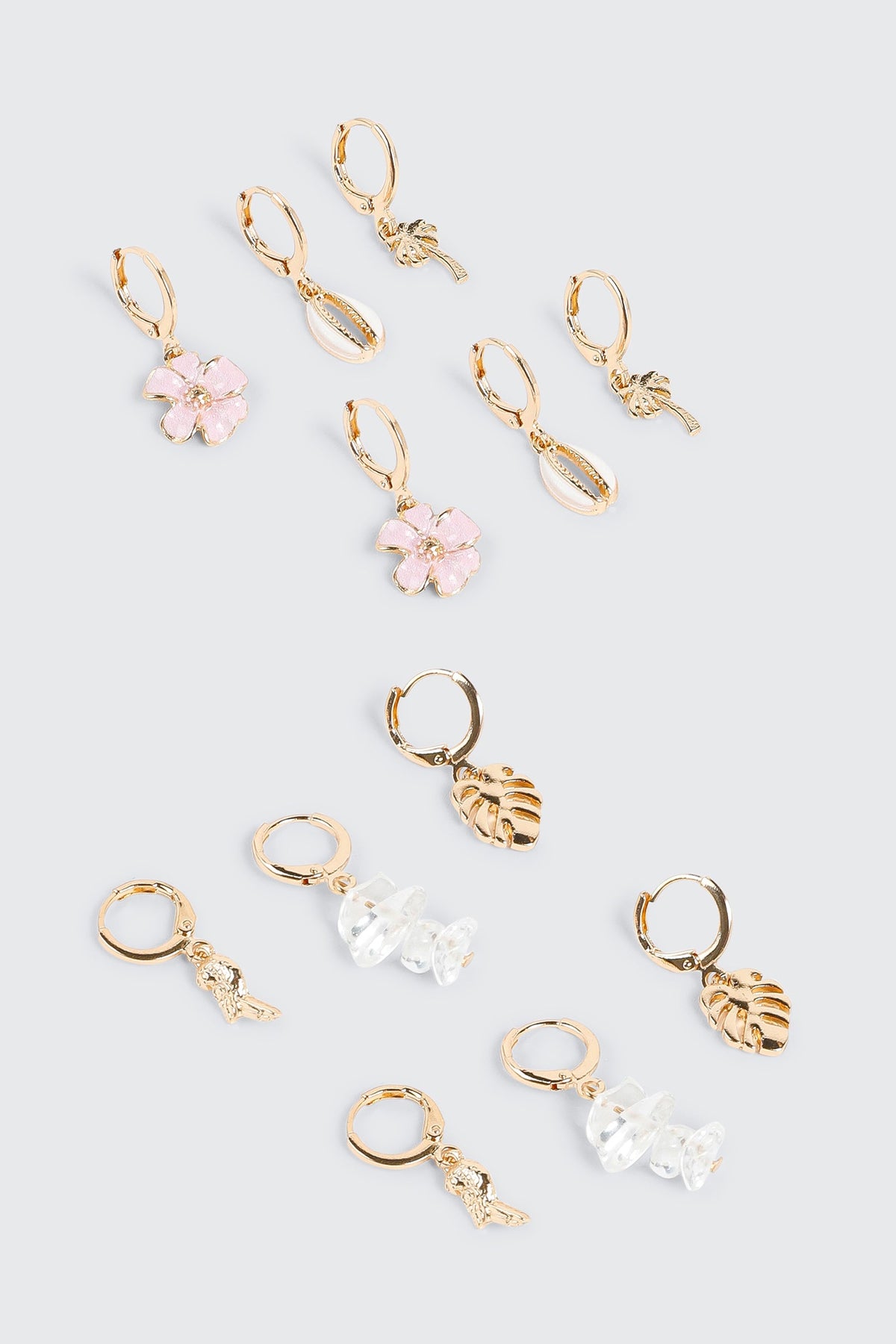 3-Pack Charm Hoop Earrings