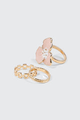 3-Pack Hibiscus Rings