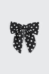 Woven Polka Dot Bow Barrette