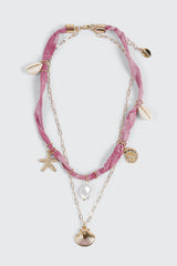 Shell Charm Layered Necklace