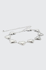 Studded Heart Chain Belt