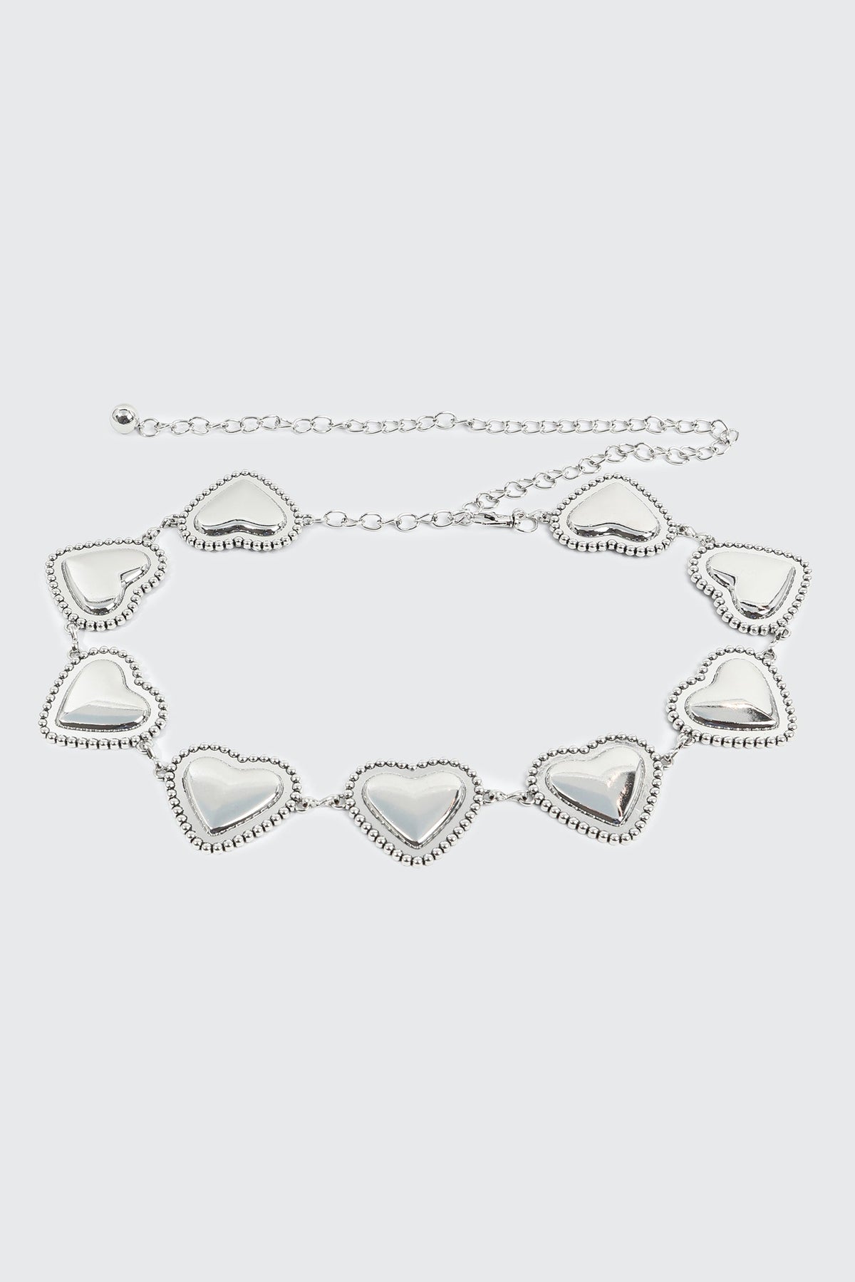 Studded Heart Chain Belt