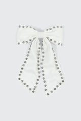 Bow Barrette with Crystals