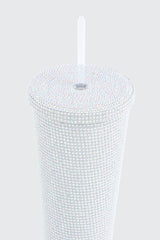Rhinestone Tumbler Cup with Straw