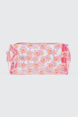 Hibiscus Print Cosmetic Bag