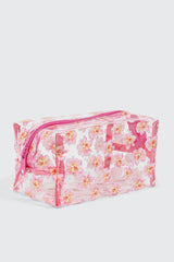 Hibiscus Print Cosmetic Bag
