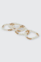 3-Pack Faux Pearl Bracelets