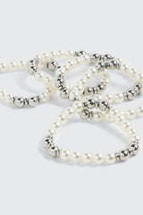 3-Pack Faux Pearl Bracelets