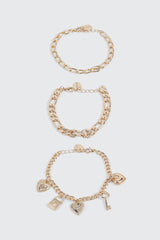 3 Pack Charm Bracelets