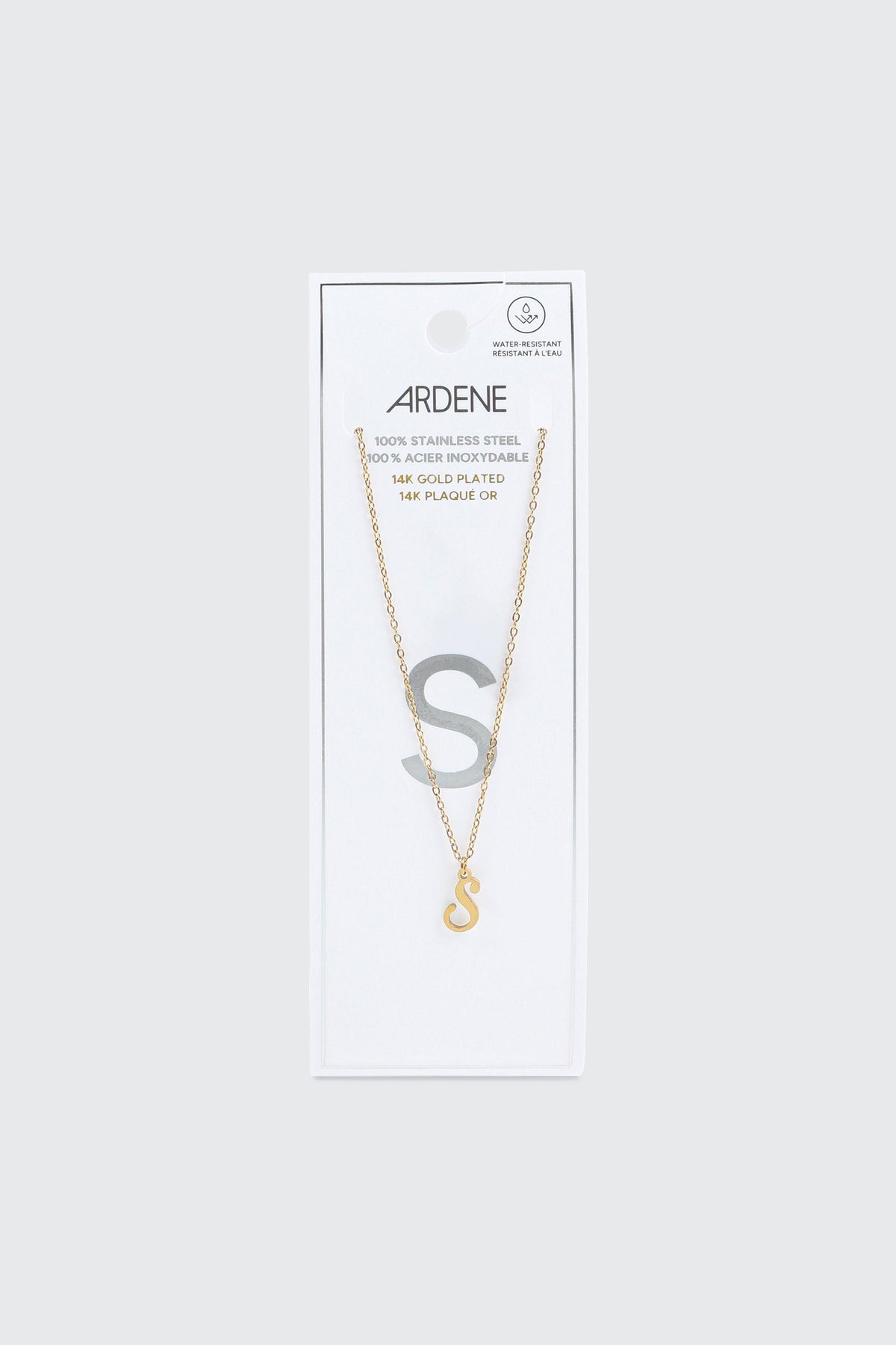 14K Gold Plated Initial S Necklace