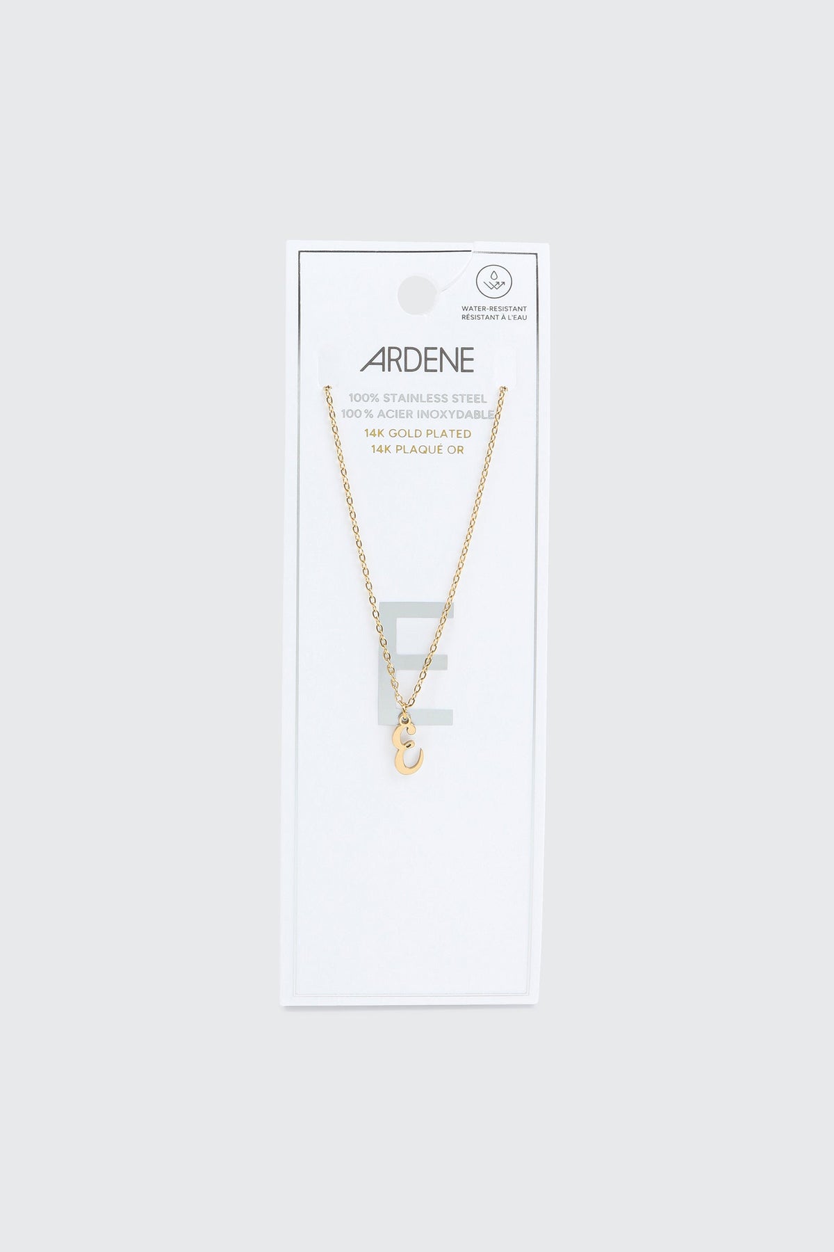 14K Gold Plated Initial E Necklace