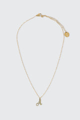 14K Gold Plated Initial A Necklace