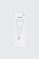 14K Gold Plated Stainless Steel Initial M Necklace
