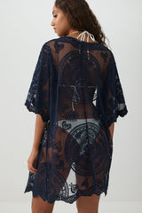 Floral Embroidered Cover Up